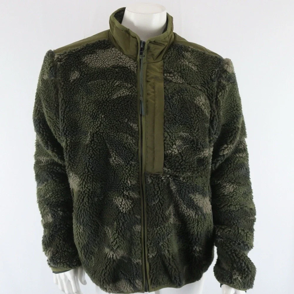 G-Star Raw Full Zip Fleece Jacket Mens Large Turf Woodland Camo Retail $290‎